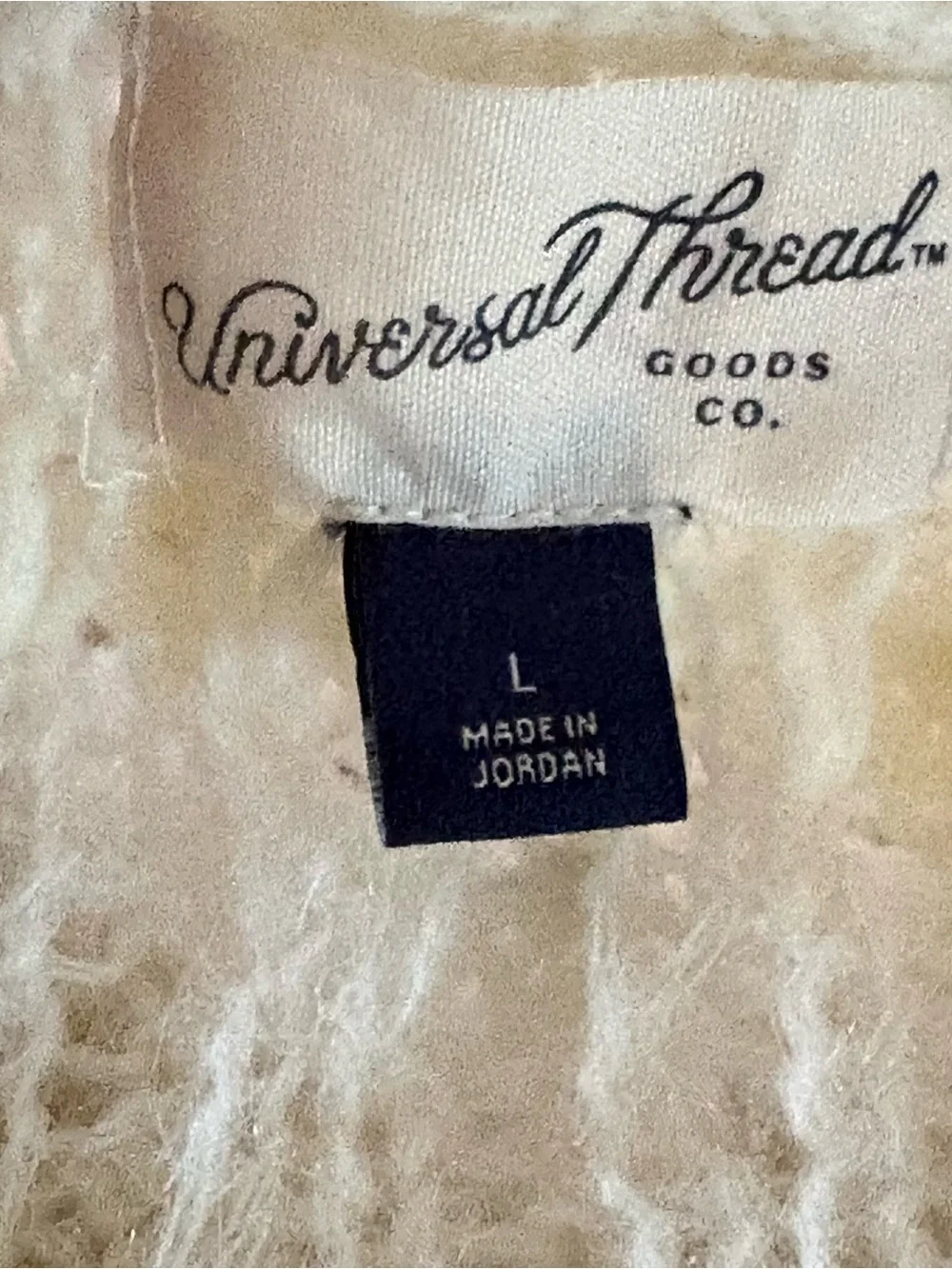 5/$30 Universal Thread Cream Textured Crewneck Sweater NWT L